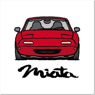 MX5 Miata NA Red Low T-Shirt Posters and Art